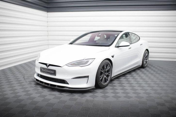 Voorlip sideskirt diffuser spoiler - Tesla Model S Plaid 21+, Auto diversen, Tuning en Styling, Ophalen of Verzenden