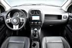 Jeep Compass 2.0 Limited |INCL. NW APK|STOELVERW.|LEDER|NAVI, 450 kg, Huisgarantie, Met garantie (alle), Zwart