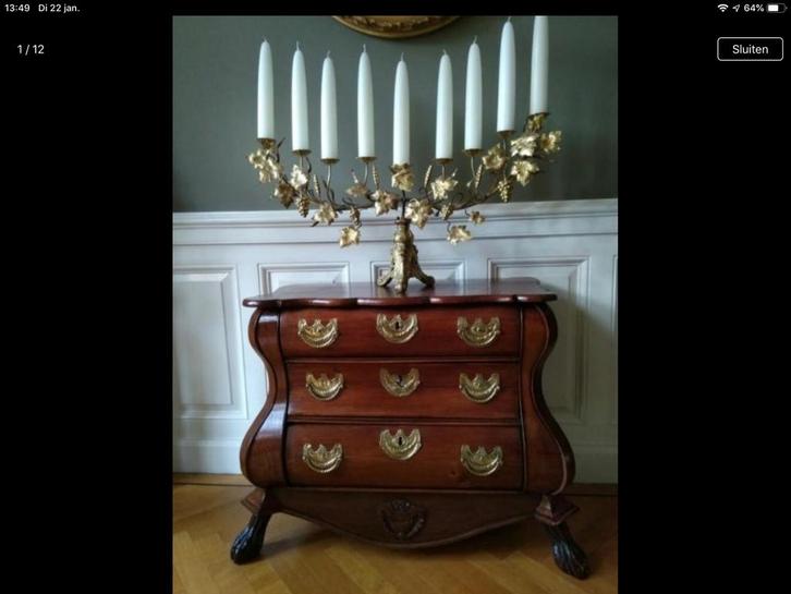 ANTIEKE “ FRANCE OOGST KANDELAAR”izgs, Antiek en Kunst, Antiek | Kandelaars, Ophalen of Verzenden