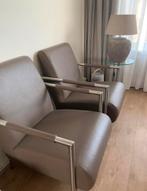 Lederen fauteuil, Ophalen, Zo goed als nieuw, 50 tot 75 cm, Leer