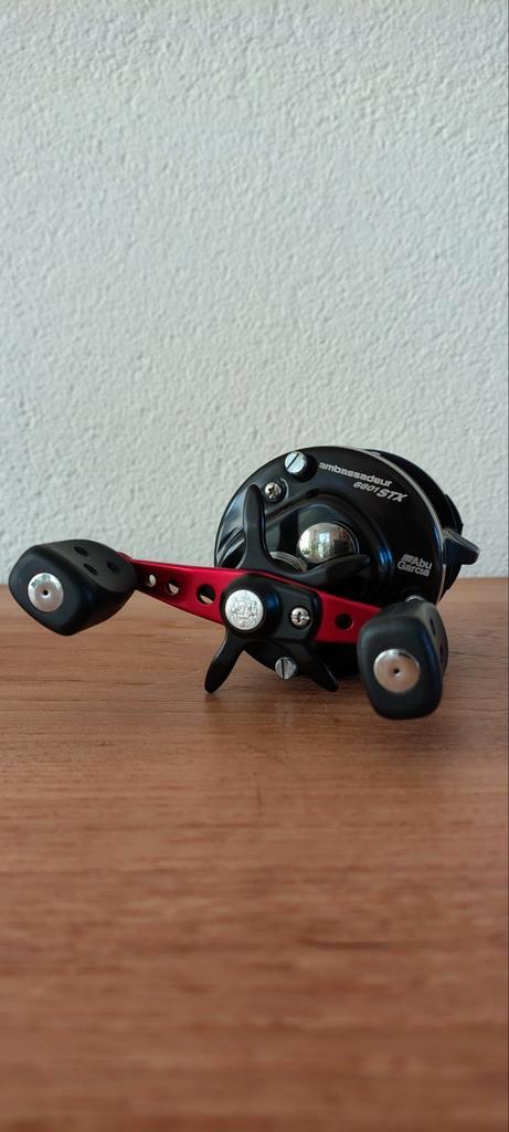Abu garcia ambassadeur 6601 STX. # nieuwstaat #, Watersport en Boten, Hengelsport | Algemeen, Zo goed als nieuw, Molen, Ophalen of Verzenden