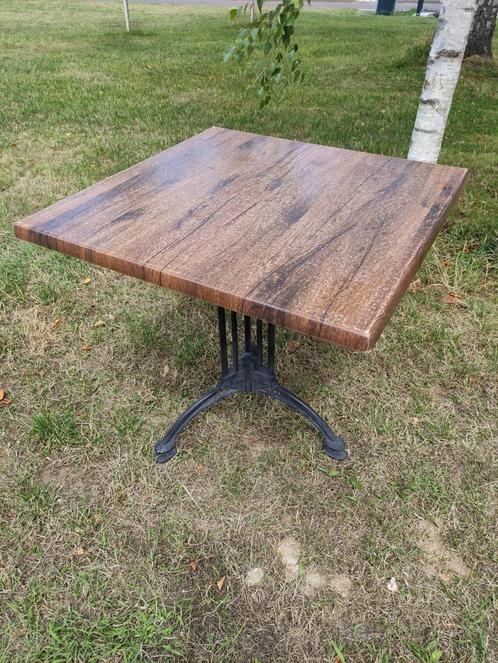 Tuintafel terrastafel gietijzer 3 poot horeca Mave Bologna, Tuin en Terras, Tuintafels, Gebruikt, Rechthoekig, Metaal, Ophalen
