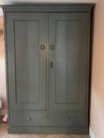 Broncant vintage kledingkast199hg/130br/54,5diep,Grijs/Blauw, Ophalen, Gebruikt, 100 tot 150 cm, 150 tot 200 cm