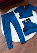 3 delig nieuw sport set gymshark, Maat 38/40 (M), Blauw, Nieuw, Ophalen of Verzenden