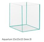 Volglas Aquarium 15x15x15 cm, Nieuw, Ophalen of Verzenden, Leeg aquarium, Nvt