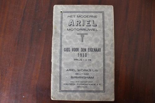 Ariel motorrijwiel gids voor den eigenaar 1931 A B E F G LB, Motoren, Handleidingen en Instructieboekjes, Overige merken, Ophalen of Verzenden