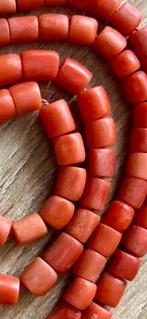 Snoer Antieke bloedkoraal kralen 80 cm, Sieraden, Tassen en Uiterlijk, Verzenden, Overige materialen, Ketting