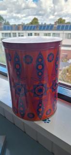 Vintage Oranje Blik met Retro Design groot!, Antiek en Kunst, Ophalen