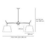 Hanglamp Tolomeo, Huis en Inrichting, Lampen | Hanglampen, Ophalen, Gebruikt, Metaal, 75 cm of meer
