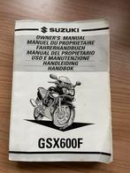 Suzuki GSX 600F Handleiding / Owner's Manual, Ophalen of Verzenden, Suzuki
