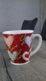 Mok met hartjes (optie voor Valentijn), NIEUW, prijs 1 euro, Huis en Inrichting, Keuken | Servies, Ophalen, Overige typen, Nieuw