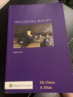 Inleiding Recht, Cliteur/Ellian, 8e druk, Boeken, Gelezen, Ophalen of Verzenden, WO, Wolters Kluwer