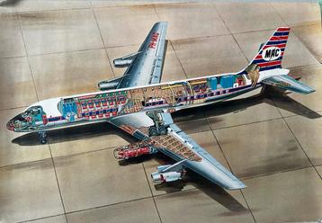 Martin Air Douglas DC-8 affiche uit 1969 Thijs Postma beschikbaar voor biedingen