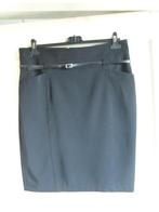 Hirsch zgan zwarte rok met riempje en zakjes 42, Kleding | Dames, Zwart, Maat 42/44 (L), Zo goed als nieuw, Knielengte