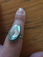 Mexico alpaca ring met parelmoer, Gebruikt, Verzenden, 17 tot 18, Dame