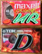 NOS TDK D46 & Maxell UR46 cassettebandjes cassettes D UR 46, Cd's en Dvd's, Cassettebandjes, 2 t/m 25 bandjes, Onbespeeld, Verzenden