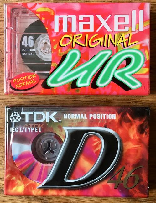 NOS TDK D46 & Maxell UR46 cassettebandjes cassettes D UR 46, Cd's en Dvd's, Cassettebandjes, Nieuw in verpakking, Onbespeeld, 2 t/m 25 bandjes