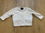 Ralph Lauren wit kabelgebreid vestje met zakjes maat 74 (9m), Ophalen of Verzenden, Zo goed als nieuw, Ralph Lauren, Truitje of Vestje