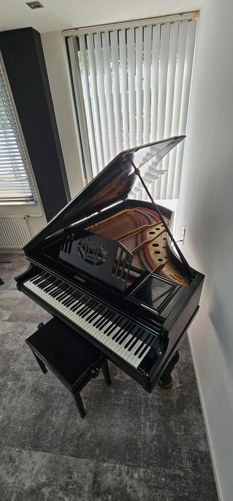 Mooie vleugel van J.L. Duysen uit Berlijn / onderhouden, Muziek en Instrumenten, Piano's, Gebruikt, Vleugel, Zwart, Hoogglans