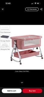 Baby crib 3 in 1 portable pink, Ophalen, Nieuw