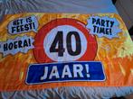 Vlag 40 jaar, Hobby en Vrije tijd, Feestartikelen, Ophalen of Verzenden, Zo goed als nieuw, Versiering