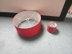 2 lampenkappen Rood 1*50 br *25 hoog en 1*16 br*15 hoog, Ophalen, Zo goed als nieuw, Rood, Minder dan 25 cm