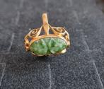 14k art deco jade ring, Ophalen of Verzenden