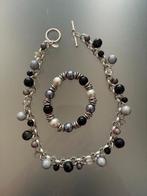 Mkm design ketting met bijbehorend armbandje, Ophalen, Gebruikt, Zwart, Overige materialen