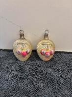 Oude glazen kerstballetjes. Kersen op bal. Te koop per stuk, Diversen, Kerst, Ophalen of Verzenden, Zo goed als nieuw