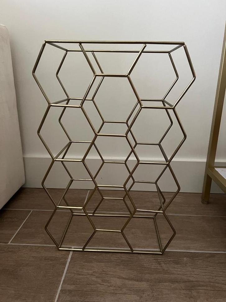 Wijnstelling, GOUD! Net als nieuw, Huis en Inrichting, Woonaccessoires | Wijnrekken, Zo goed als nieuw, Minder dan 50 cm, Metaal
