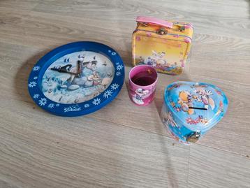 Didl klok , koffertje , pennenbakje en spaarpotje ! beschikbaar voor biedingen