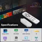 Homatics TV Stick 4K UHD Chromecast 2025 YouTube geen ads, Verzenden, Nieuw, USB 2, Minder dan 500 GB