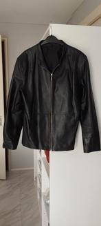 Zwarte leren jas, maat 42/44, Kleding | Dames, Jasjes, Kostuums en Pakken, Ophalen, Zo goed als nieuw, Maat 42/44 (L), Zwart