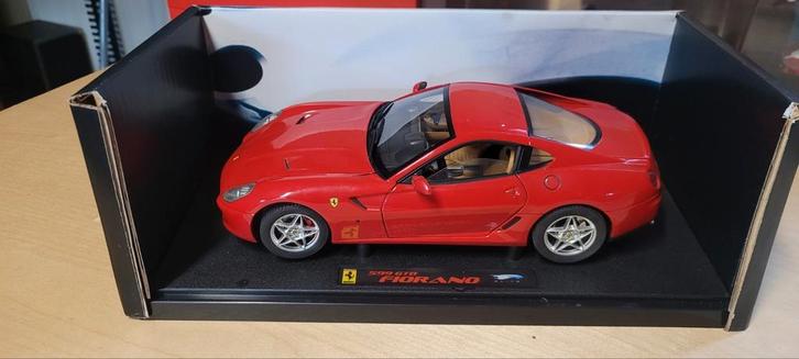 Hotwheels Elite Ferrari 599 GTB Fiorano, Hobby en Vrije tijd, Modelauto's | 1:18, Zo goed als nieuw, Auto, Hot Wheels, Ophalen of Verzenden