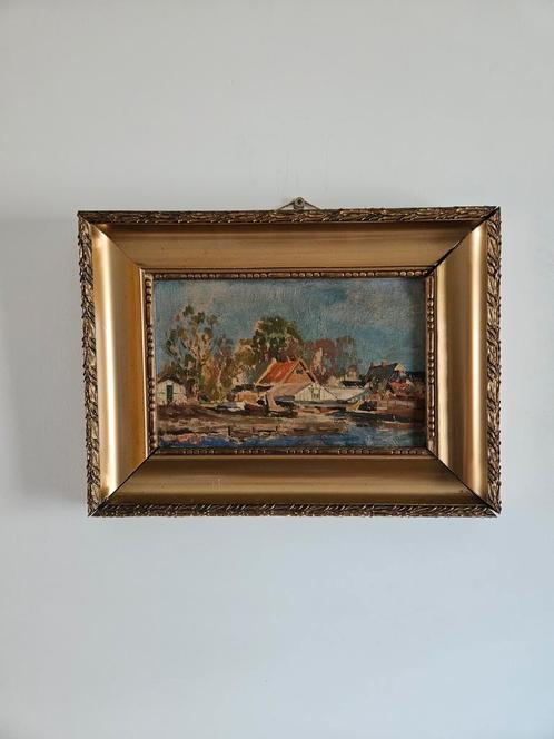 Olieverfschilderij Waterlandschap gesigneerd  J.A Hesterman, Antiek en Kunst, Kunst | Schilderijen | Klassiek, Ophalen of Verzenden