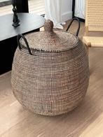 Afrikaanse rieten mand (XL), Huis en Inrichting, Woonaccessoires | Schalen en Manden, Ophalen, Zo goed als nieuw, Rond, Riet
