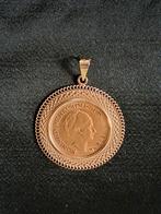 Exclusieve gouden hanger, Wilhelmina tientje 1927, Ophalen, Zo goed als nieuw, Goud, Goud