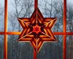 Vintage houten kerstster met verlichting, Ophalen of Verzenden, Gebruikt