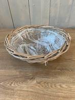 Rieten Mand met Plastic Binnenkant. 40 cm doorsnee, Ophalen, Overige materialen, Gebruikt, Minder dan 30 cm