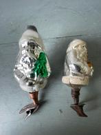 2 x oude kerstboom figuur. Kerstman op klemmetje. Vintage., Ophalen, Gebruikt