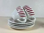 Badonviller kop en schotels (6 x), Antiek en Kunst, Antiek | Servies los, Ophalen of Verzenden