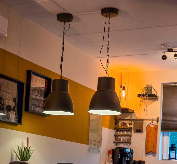Ikea - Hektar - Eettafel Hanglampen - ø 48 CM, Huis en Inrichting, Lampen | Hanglampen, Zo goed als nieuw, Minder dan 50 cm, Metaal