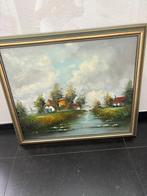 Klassiek schilderij van H. Sanders, Antiek en Kunst, Ophalen of Verzenden