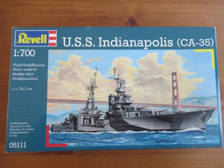 U.S.S. Indianapolis (CA-35)  (Revell 1/700), Hobby en Vrije tijd, Modelbouw | Boten en Schepen, Nieuw, 1:200 of kleiner, Revell