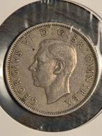 Britse Munt - Koning George VI, Postzegels en Munten, Ophalen of Verzenden, Overige landen, Losse munt, Zilver