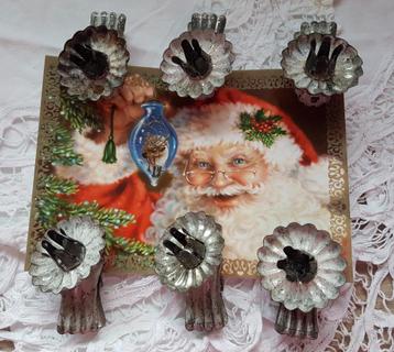 Zes oude kerstboom knijpertjes beschikbaar voor biedingen