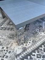 Leolux Salontafel 140x80 - RVS poten, Ophalen, Gebruikt, 100 tot 150 cm, 50 tot 100 cm