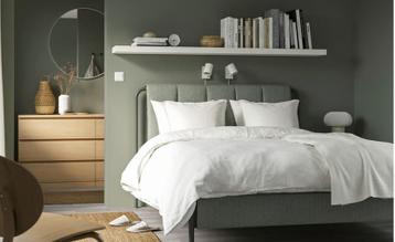 Gestoffeerd bed en matras 140x200 cm - afbeelding 6