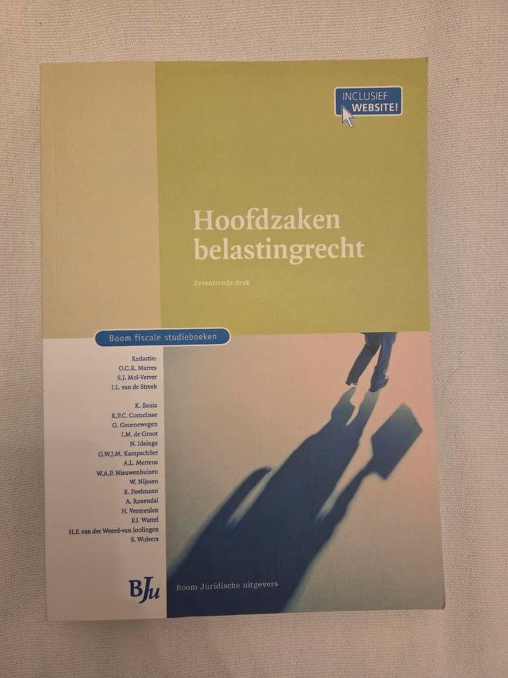 Hoofdzaken Belastingrecht, 17e editie, Boeken, Studieboeken en Cursussen, Ophalen of Verzenden