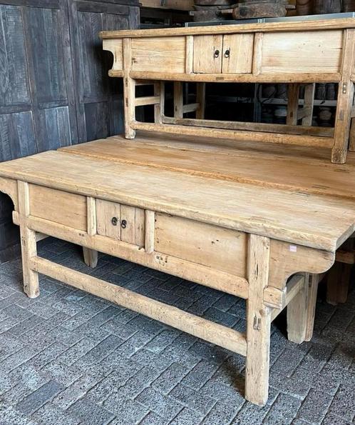 Oude Chinese tafel,haltafel,sidetable,wandtafel,stoer,sober,, Huis en Inrichting, Tafels | Sidetables, Zo goed als nieuw, Rechthoekig